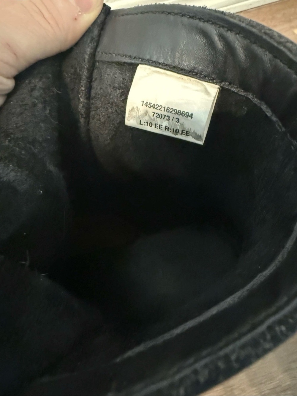 JK BOOTS-OT-BLACK ROUGHOUT SIZE EE - Picture 2 of 2